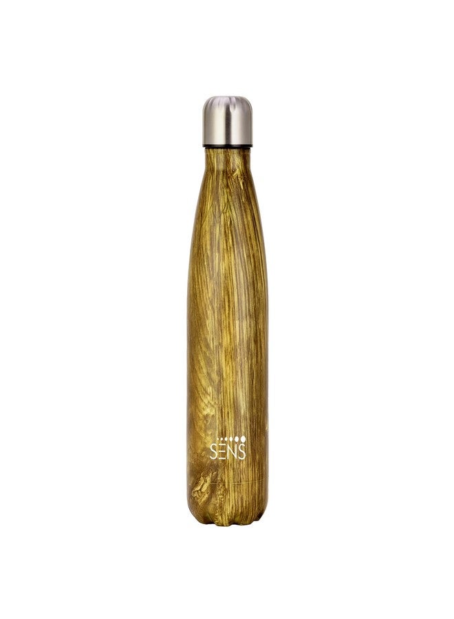SENS HydraCurve Stainless Steel Bottle Hot or Cold up to 24 Hours | Leak Proof, BPA Free, Eco-Friendly | Travel | Office | Home | 500ml | Caramel Elegance - Image 1